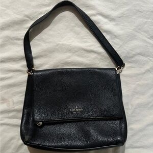 Kate Spade Black Pebbled Leather Shoulder Bag